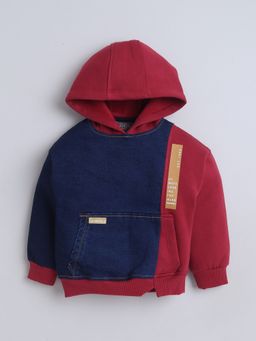Little Kangaroos - Boys Hooded Red Sweatshirt