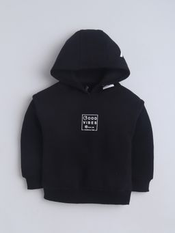 Little Kangaroos - Boys Hooded Black Sweatshirt