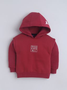 Little Kangaroos - Boys Hooded Red Sweatshirt