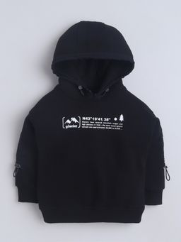 Little Kangaroos - Boys Hooded Black Sweatshirt