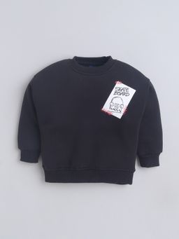 Little Kangaroos - Boys Round Neck Black Sweatshirt