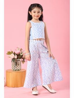 MASTARANG - Girls Straight Blue Co-ord Set