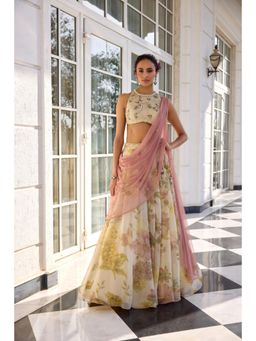 KALISTA - White Lehenga with Blouse and Dupatta