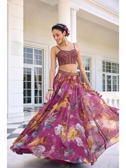 KALISTA - Purple Lehenga with Blouse and Dupatta
