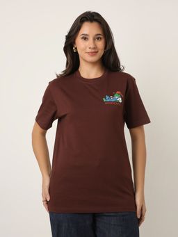 BLNK - Relaxed Fit: Graphic Print T-Shirt Brown