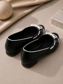drunch - Women Black Ballerina