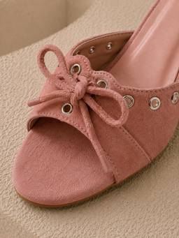 drunch - Pink Eclipse Suede Heels