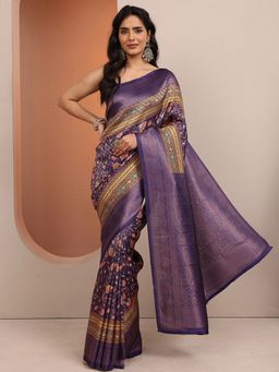 Libas - Woven Silk Blend Saree with Unstitched Blouse