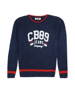 Cantabil - Boys Blue Printed Sweater