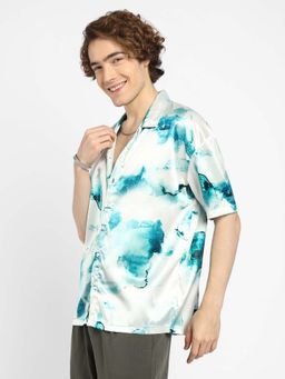 Campus Sutra - Mens Multi-Color Blob Oversized Shirt