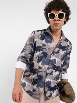 Campus Sutra - Mens Multicolour Splotch-Printed Shirt