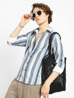 Campus Sutra - Mens Multi-Color Striped Shirt
