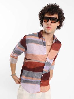 Campus Sutra - Mens Multicolour Earthy Block Shirt