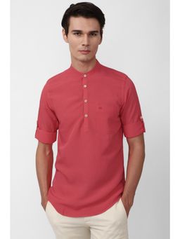 Peter England - Men Pink Slim Fit Casual Shirt