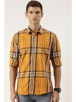 Peter England - Men Yellow Slim Fit Casual Shirt