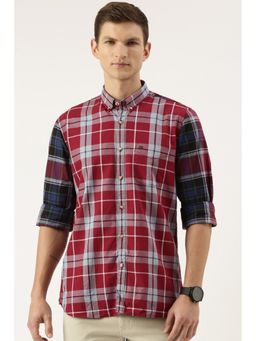Peter England - Men Red Slim Fit Casual Shirt