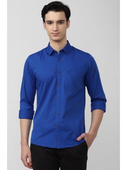 Peter England - Men Blue Slim Fit Casual Shirt