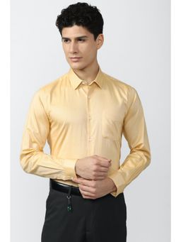 Peter England - Men Yellow Slim Fit Formal Shirt