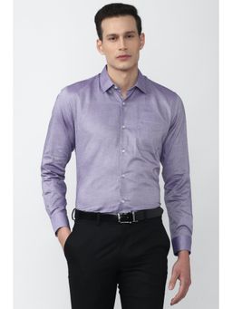 Peter England - Men Purple Slim Fit Formal Shirt