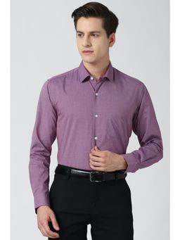 Peter England - Men Purple Regular Fit Formal Shirt