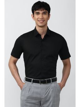 Peter England - Men Black Regular Fit Formal Shirt