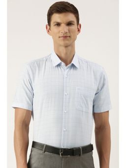 Peter England - Men Blue Regular Fit Formal Shirt