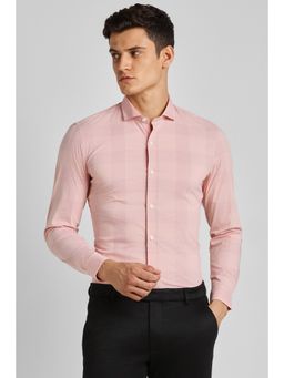Peter England - Men Pink Super Slim Fit Formal Shirt