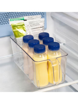 HomeTown - Robusto Plastic Small Fridge Organizer with Handle in Transparent Colour