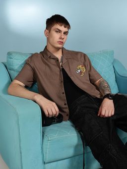 Eszett - Furious Embroidery Brown Shirt