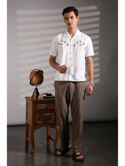 Eszett - Origami Embroidered White Shirt