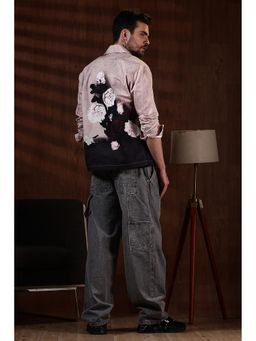 Eszett - Men Maroon Ombre Full Sleeves Casual Shirt