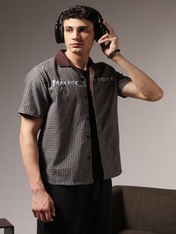 Eszett - Black Checks Half Sleeves Casual Shirt