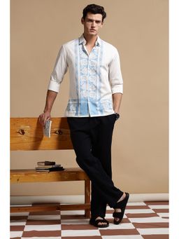 Eszett - Men Blue Cotton Floral Casual Shirt