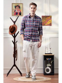 Eszett - Men Multi Color Cotton Checks Casual Shirt