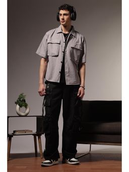 Eszett - Men Purple Cotton Solid Casual Shirt