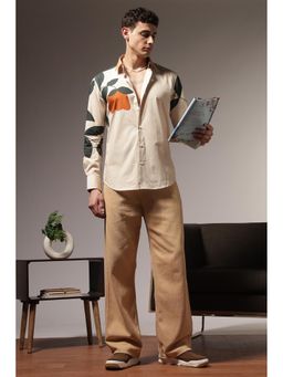 Eszett - Boxy Fit Printed White Shirt