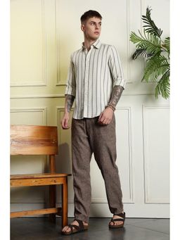 Eszett - Access Denied Embroidery Cotton Cuban White Shirt