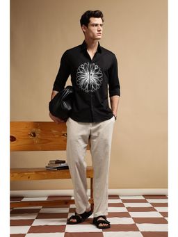 Eszett - Black Floral Full Sleeves Casual Shirt