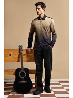 Eszett - Men Beige Ombre Full Sleeves Casual Shirt