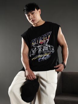 Eszett - Men Velocity Black Oversized Tank