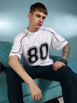 Eszett - Men Rugby White Oversized T-Shirt