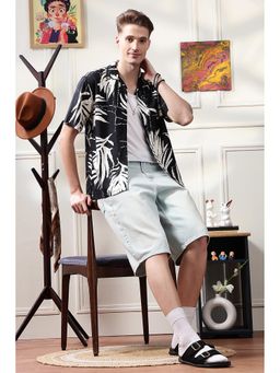 Eszett - Black Printed Regular Fit Shirt