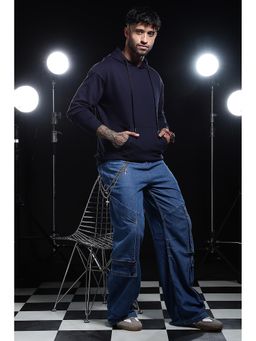 Eszett - Solids Navy Blue Hoodie