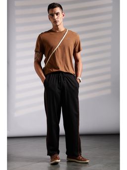 Eszett - Black Men Casual Cotton Trackpant