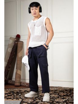 Eszett - Navy Blue Regular Fit Joggers