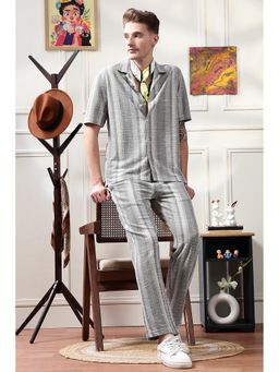 Eszett - Stripes Jaquard Grey Co-Ord Set