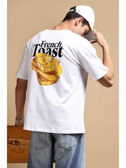 Eszett - French Toast White Oversized T-Shirt