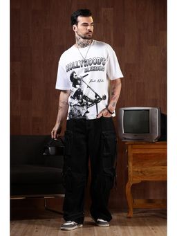 Eszett - Hollywood's Bleeding White Oversized T-Shirt