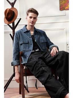 Eszett - Corduroy Blue Sapphire Shacket