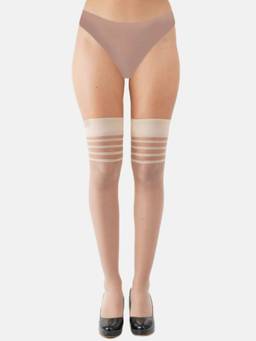 NEXT2SKIN - N2S Women's Sheer Thigh-High Transparent Stockings - Skin (Free Size)